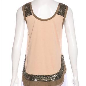 Hoss Intropia tank top silk edging & sequence.